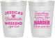 Personalized Bachelorette 10 oz Frosted Cups - Something Borrowed | 60028