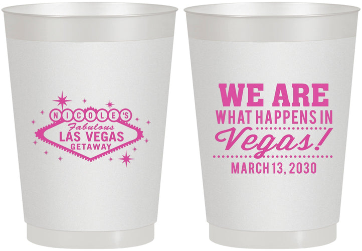 Personalized Bachelorette 10 oz Frosted Cups - Las Vegas | 60029