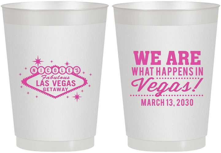 Personalized Bachelorette 10 oz Frosted Cups - Las Vegas | 60029