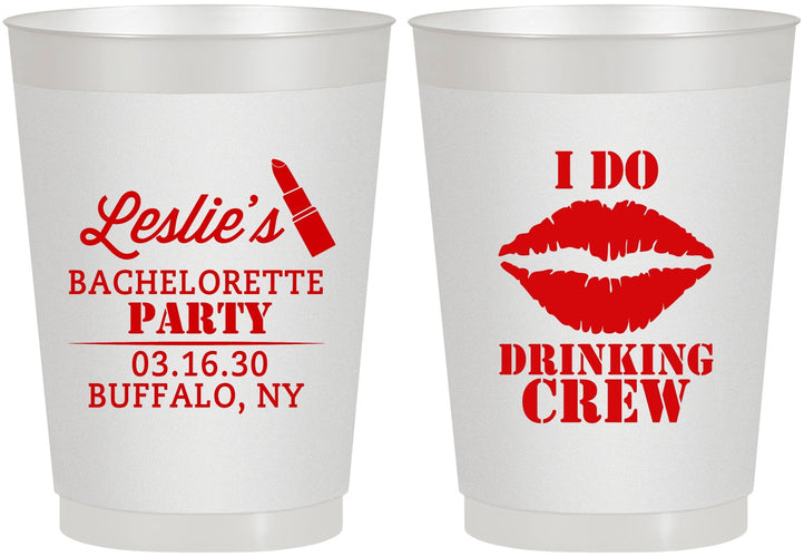 Personalized Bachelorette 10 oz Frosted Cups - I Do Drinking Team | 60031