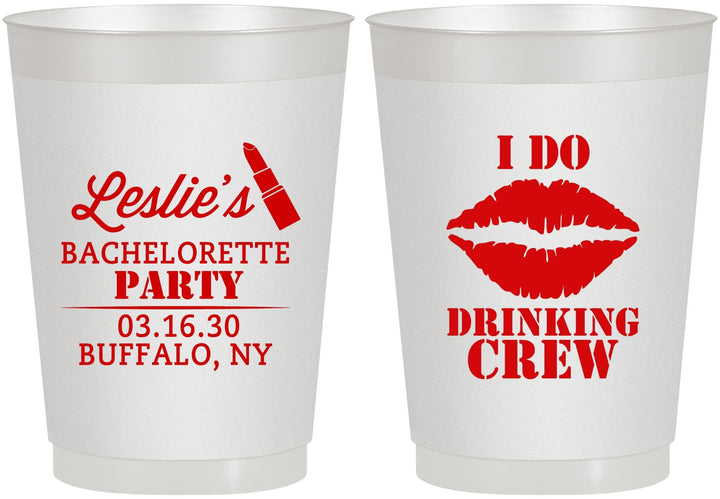 Personalized Bachelorette 10 oz Frosted Cups - I Do Drinking Team | 60031