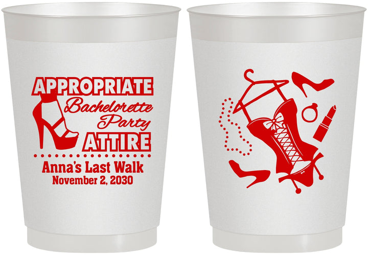 Personalized Bachelorette 10 oz Frosted Cups - Last Walk | 60032