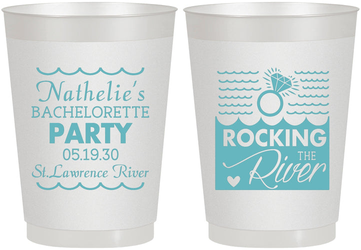 Personalized Bachelorette 10 oz Frosted Cups - Rocking The River | 60033