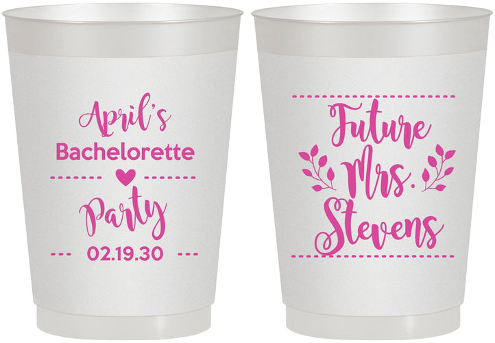 Personalized Bachelorette 10 oz Frosted Cups - Future Mrs | 60037