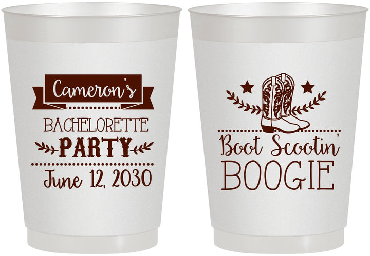 Personalized Bachelorette 10 oz Frosted Cups - Cowgirl | 60040