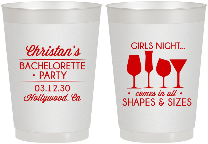 Personalized Bachelorette 10 oz Frosted Cups - Girls Night | 60054