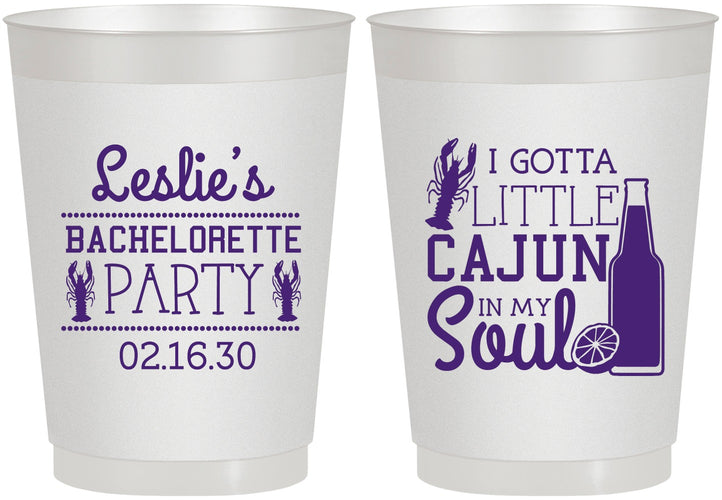 Personalized Bachelorette 10 oz Frosted Cups - Little Cajun In My Soul | 60058
