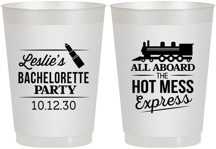 Personalized Bachelorette 10 oz Frosted Cups - Hot Mess Express | 60075