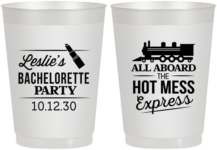 Personalized Bachelorette 10 oz Frosted Cups - Hot Mess Express | 60075
