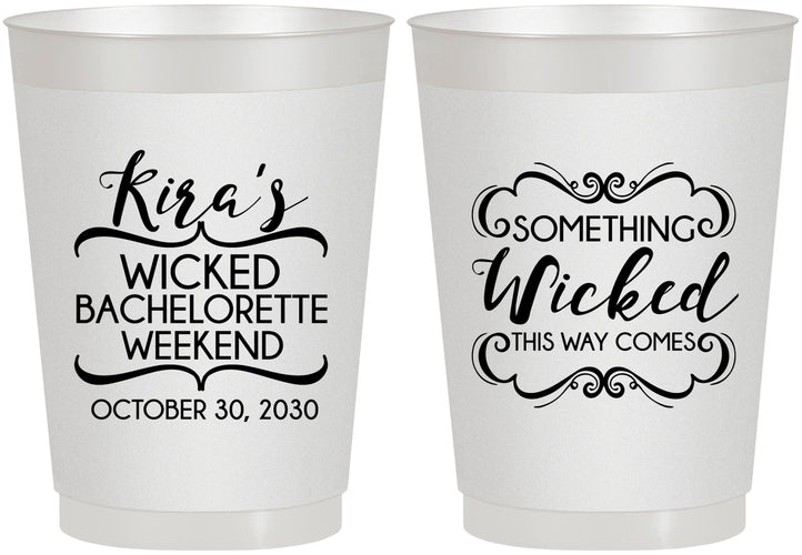 Personalized Bachelorette 10 oz Frosted Cups - Something Wicked | 60076