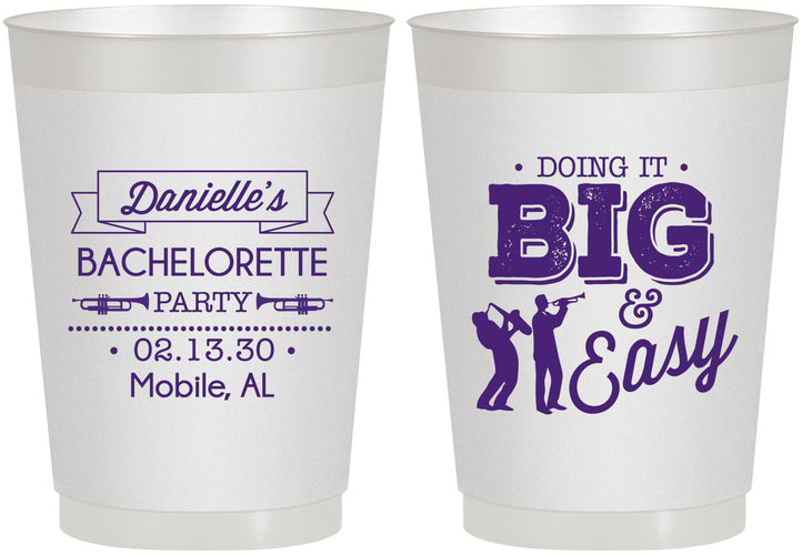Personalized Bachelorette 10 oz Frosted Cups - New Orleans | 60084