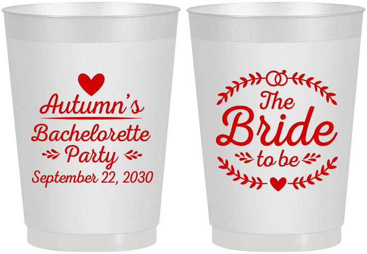 Personalized Bachelorette 10 oz Frosted Cups - Bride To Be | 60088