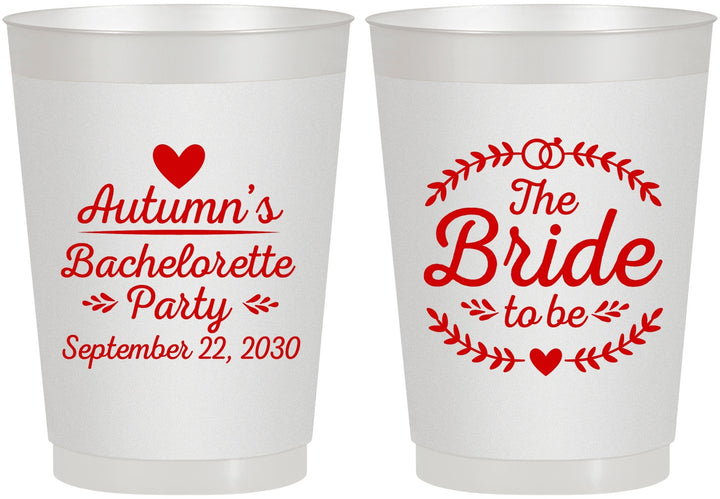 Personalized Bachelorette 10 oz Frosted Cups - Bride To Be | 60088