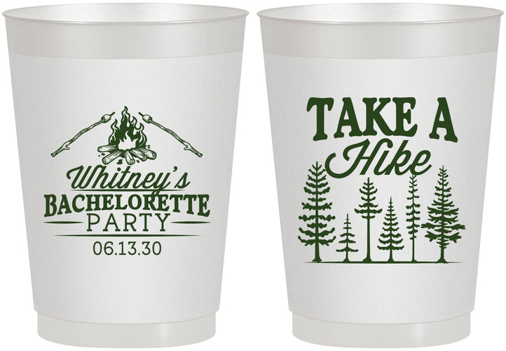 Personalized Bachelorette 10 oz Frosted Cups - Camping | 60098