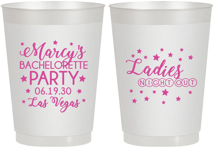 Personalized Bachelorette 10 oz Frosted Cups - Ladies Night Out | 60101