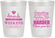 Personalized Bachelorette 10 oz Frosted Cups - Something Borrowed | 60131