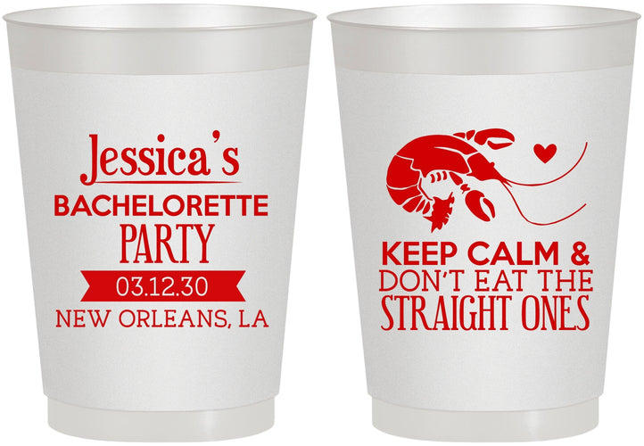 Personalized Bachelorette 10 oz Frosted Cups - Crawfish Boil | 60137