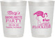 Personalized Bachelorette 10 oz Frosted Cups - Lets Get Flocked Up | 60143