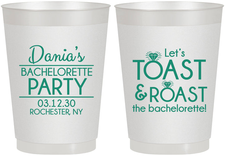 Personalized Bachelorette 10 oz Frosted Cups - Toast And Roast | 60153