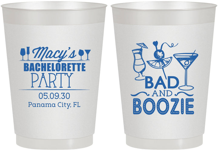 Personalized Bachelorette 10 oz Frosted Cups - Bad And Boozie | 60155
