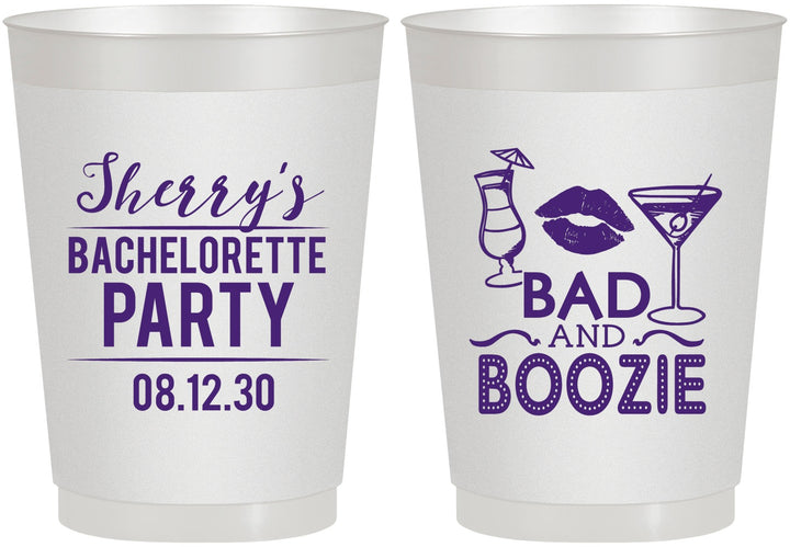 Personalized Bachelorette 10 oz Frosted Cups - Bad And Boozie | 60156
