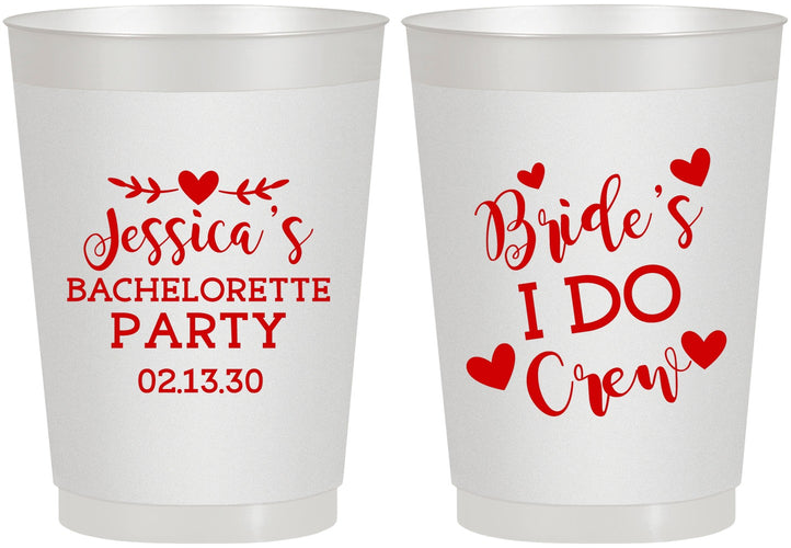 Personalized Bachelorette 10 oz Frosted Cups - Brides I Do Crew | 60159