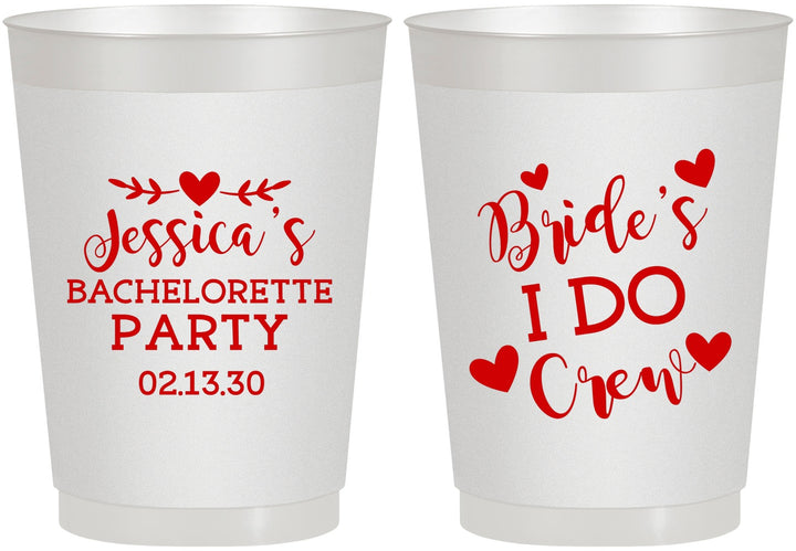 Personalized Bachelorette 10 oz Frosted Cups - Brides I Do Crew | 60159