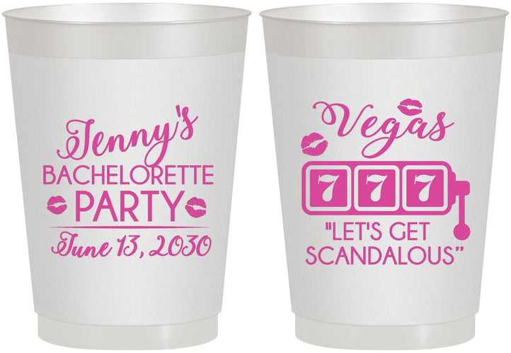 Personalized Bachelorette 10 oz Frosted Cups - Las Vegas | 60170