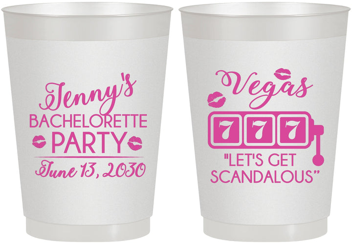 Personalized Bachelorette 10 oz Frosted Cups - Las Vegas | 60170