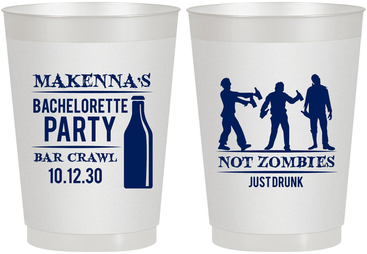 Personalized Bachelorette 10 oz Frosted Cups - Zombie | 60173