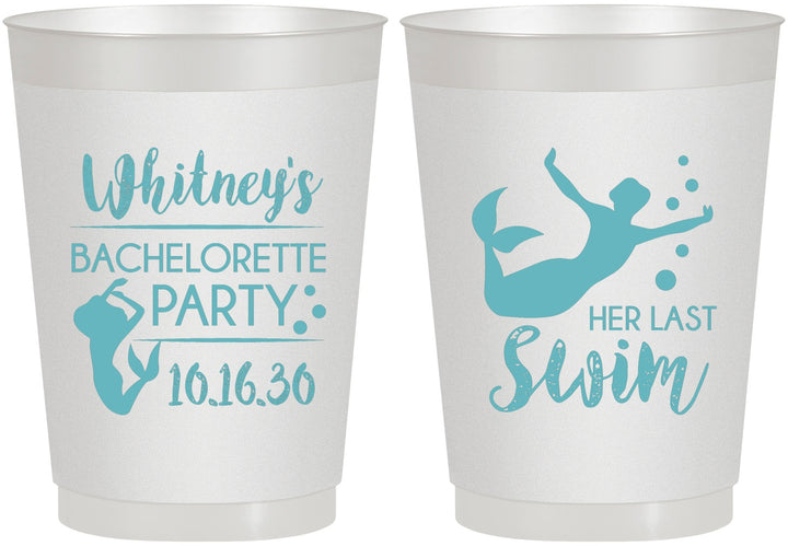 Personalized Bachelorette 10 oz Frosted Cups - Mermaid | 60175