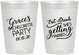 Personalized Bachelorette 10 oz Frosted Cups - Eat Drink Getting Married | 60181