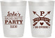 Personalized Bachelorette 10 oz Frosted Cups - The Hunt Is Over | 60186