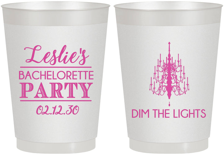 Personalized Bachelorette 10 oz Frosted Cups - Lights | 60188