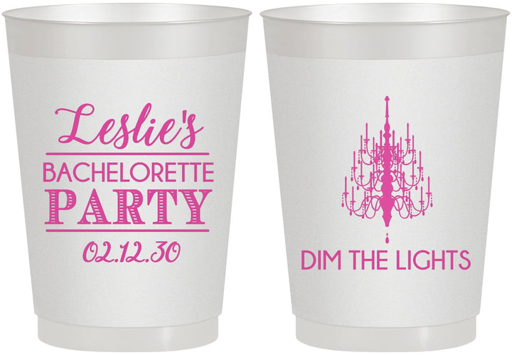 Personalized Bachelorette 10 oz Frosted Cups - Lights | 60188