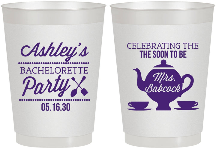 Personalized Bachelorette 10 oz Frosted Cups - Teapot | 60189