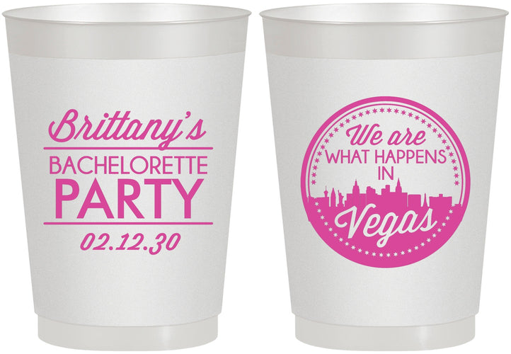Personalized Bachelorette 10 oz Frosted Cups - Las Vegas | 60190