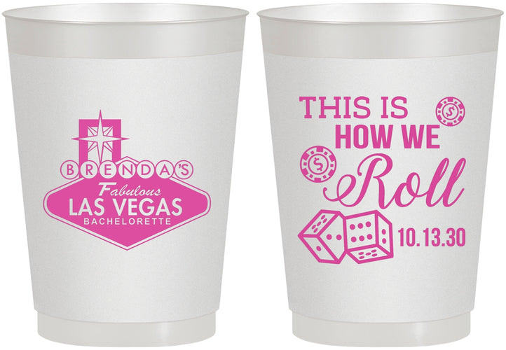 Personalized Bachelorette 10 oz Frosted Cups - Las Vegas | 60191