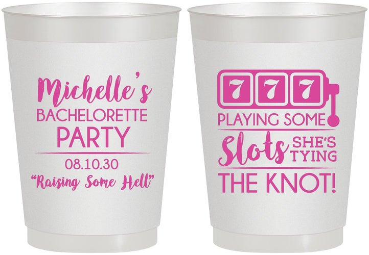 Personalized Bachelorette 10 oz Frosted Cups - Las Vegas | 60195