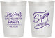 Personalized Bachelorette 10 oz Frosted Cups - Sip Happens | 60197