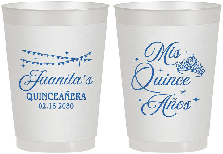 Personalized Quinceanera 10 oz Frosted Cups - Mis Quince Anos | 70001