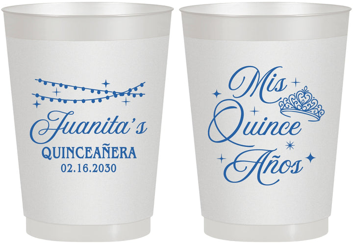 Personalized Quinceanera 10 oz Frosted Cups - Mis Quince Anos | 70001