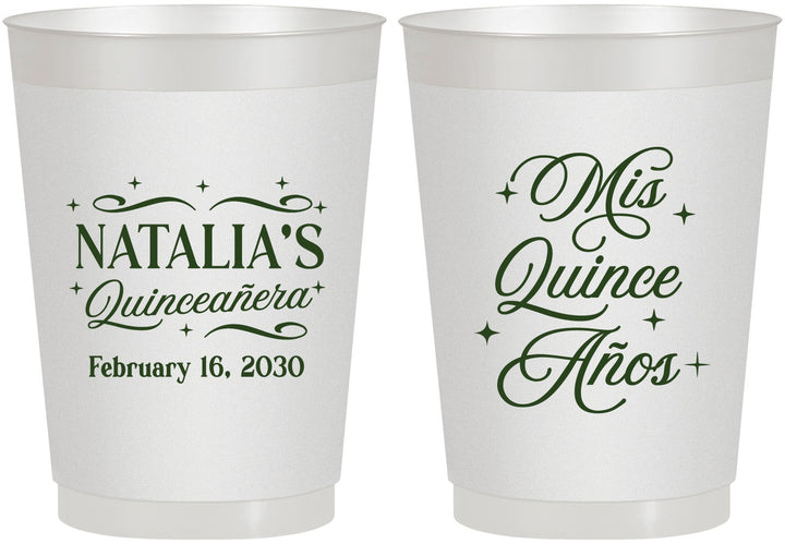 Personalized Quinceanera 10 oz Frosted Cups - Mis Quince Anos | 70006