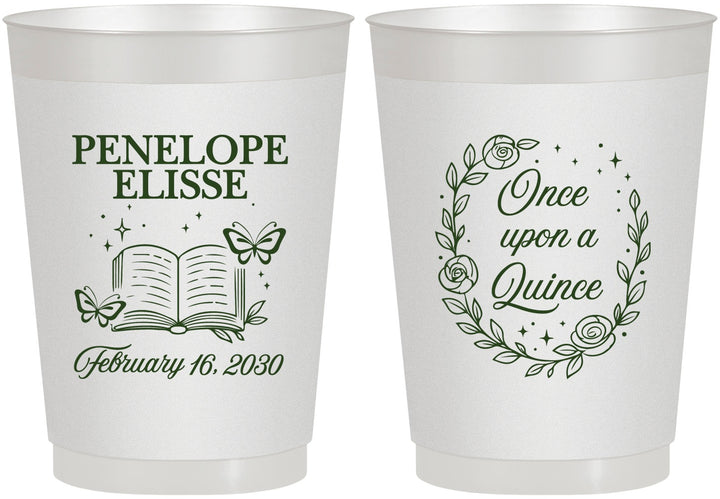 Personalized Quinceanera 10 oz Frosted Cups - Once Upon A Quince | 70014