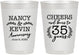 Personalized Anniversary 10 oz Frosted Cups - Cheers To 35 Years | 80004