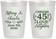 Personalized Anniversary 10 oz Frosted Cups - Cheers To 45 Years | 80006
