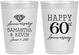 Personalized Anniversary 10 oz Frosted Cups - 60th Wedding | 80019