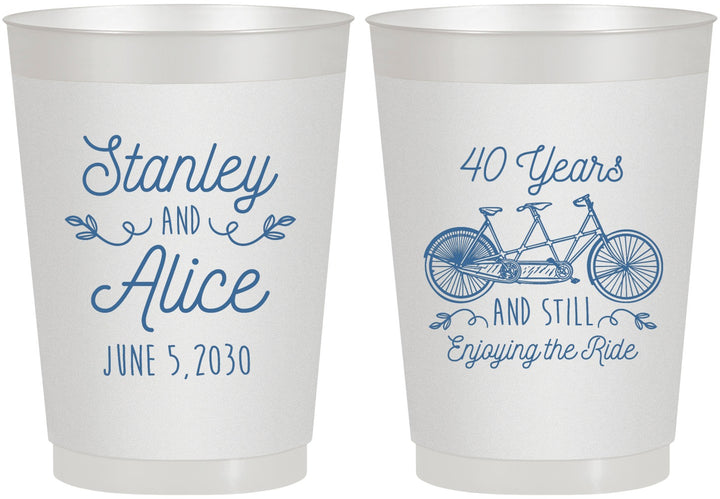 Personalized Anniversary 10 oz Frosted Cups - Cheers To 40 Years | 80025