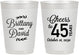 Personalized Anniversary 10 oz Frosted Cups - Cheers To 45 Years | 80036
