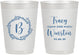 Personalized Wedding 10 oz Frosted Cups - Monogram | 804